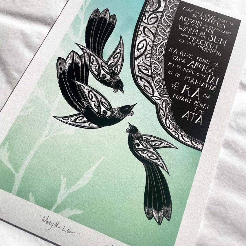 A close up of the Amber Smith May The Love Print