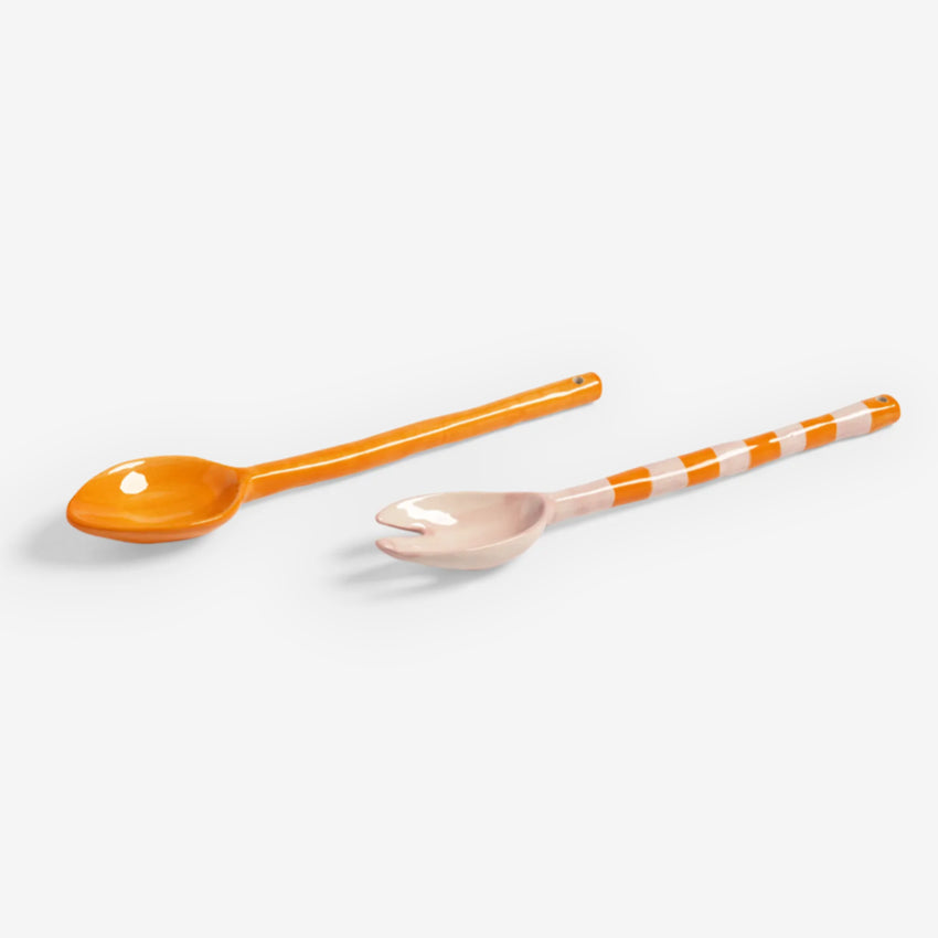 Salad Servers | Boavista Stripe