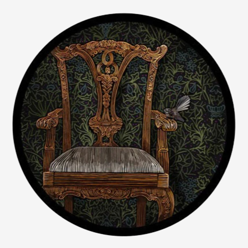 A closeup of the Angela Croft Fan Male art print