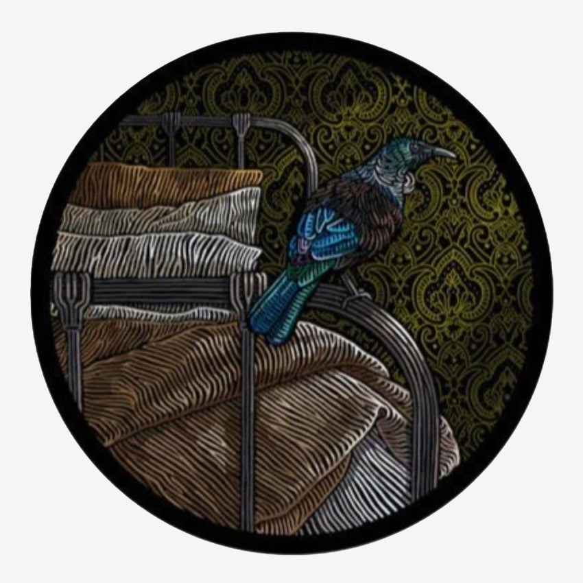 A closeup of the Angela Croft Time For Bed art print on a blank background