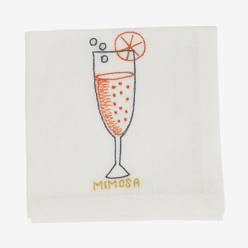 The Annabel Trends Mimosa Cocktail Napkin on a blank background
