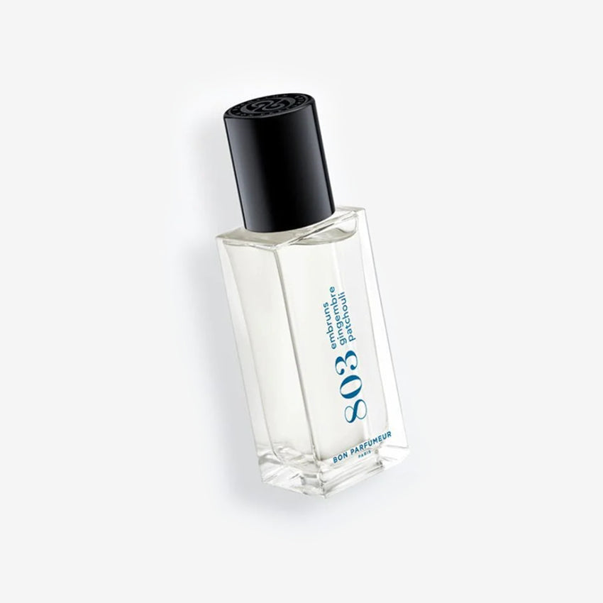 The Bon Parfumeur Eau de Parfum Aquatic 803 fragrance in a 15ml bottle on a blank background