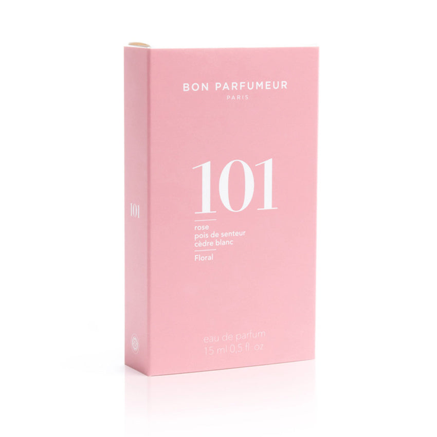The box of the 15ml Bon Parfumeur Eau De Parfum Floral 101 on a blank background