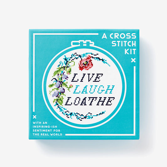 Cross Stitch Kit | Live Laugh Loathe