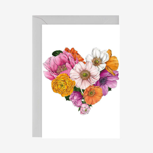 Floral Brights Heart Gift Card