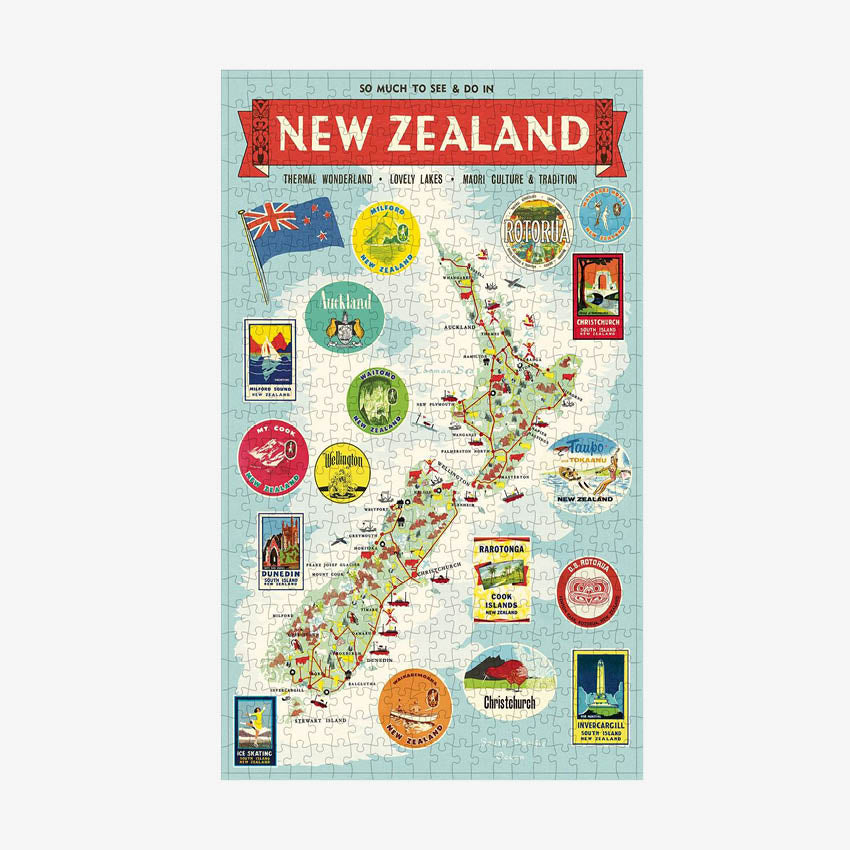 Vintage Puzzle 500 Piece | NZ Maps