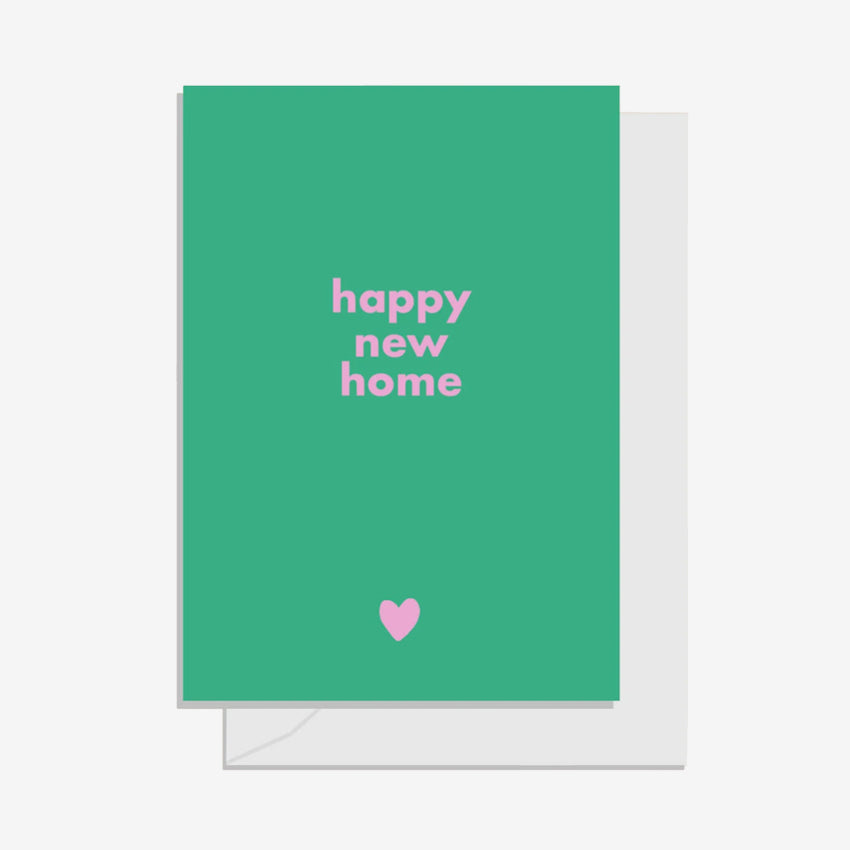 Gift Card | Green + Pink 'Happy New Home'