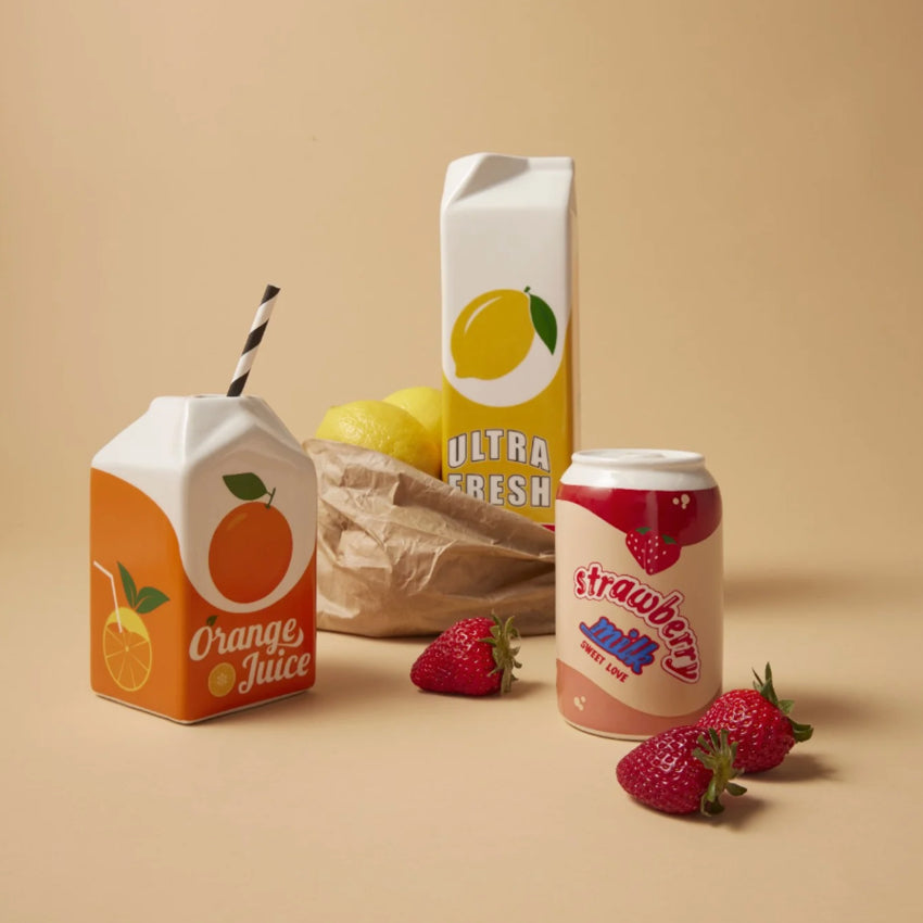 Lewis Ceramic Carton Vessel | Strawberry