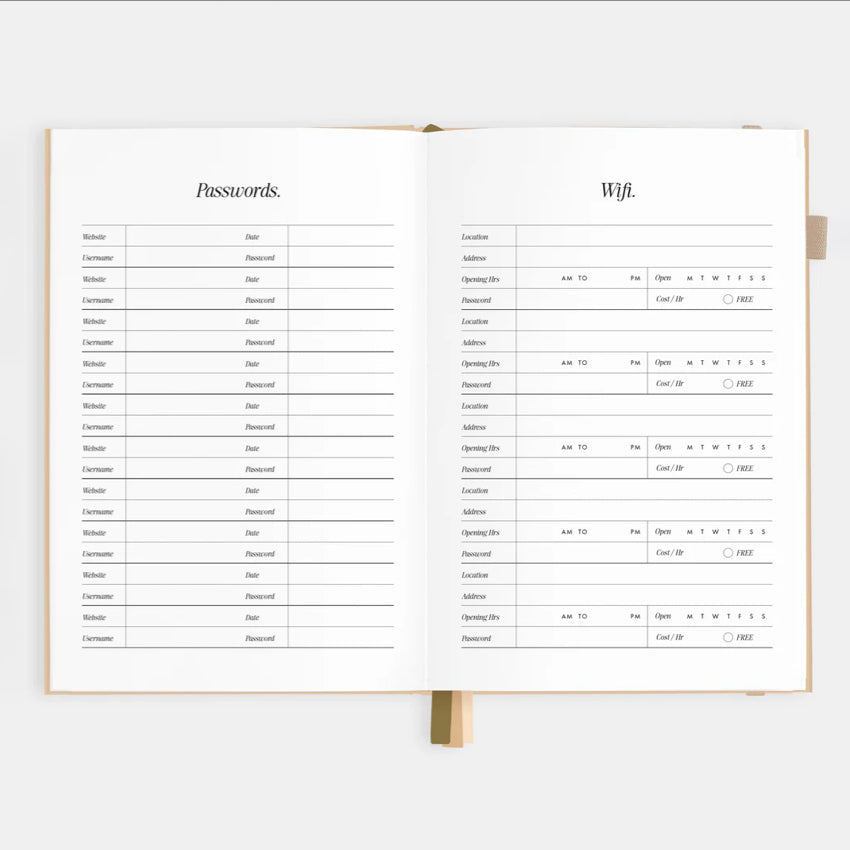2026 A5 Horizontal Planner | Taupe