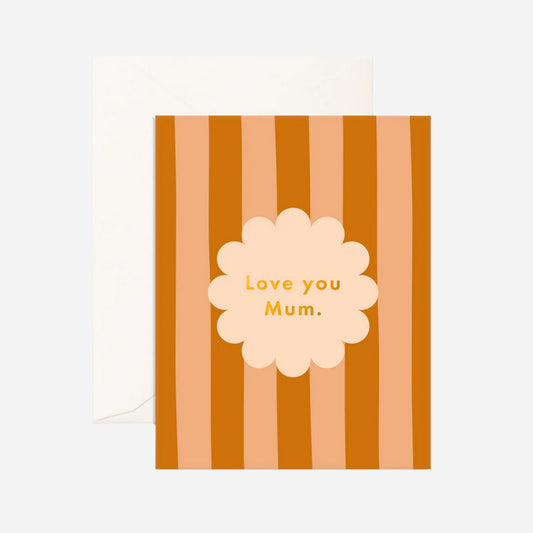 Gift Card | Love You Mum Petal Stripe