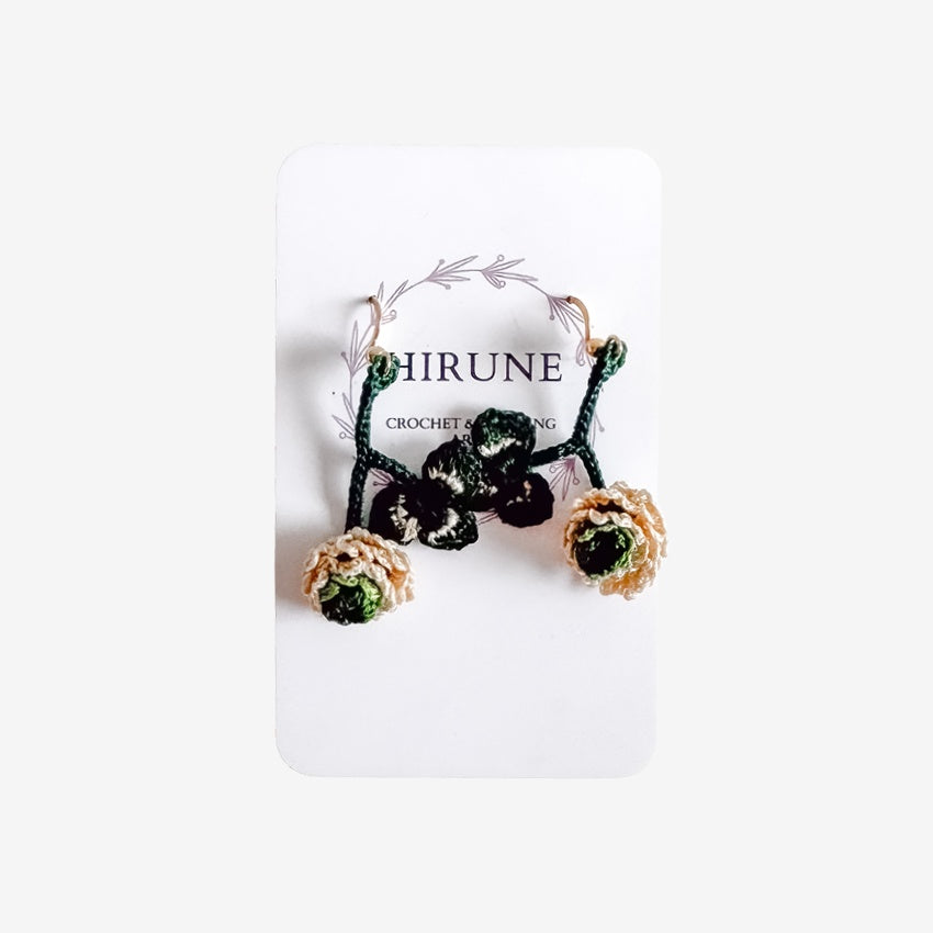 Crocheted Earrings | White Clover