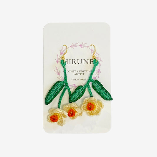 Daffodil Crocheted Earrings