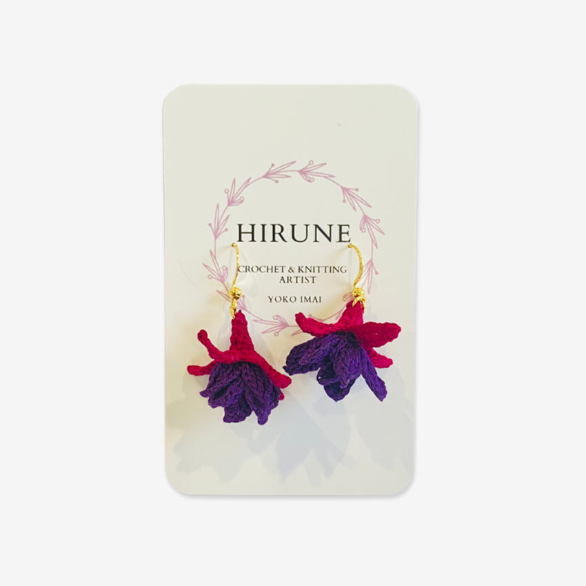 Crocheted Earrings | Fuchsia