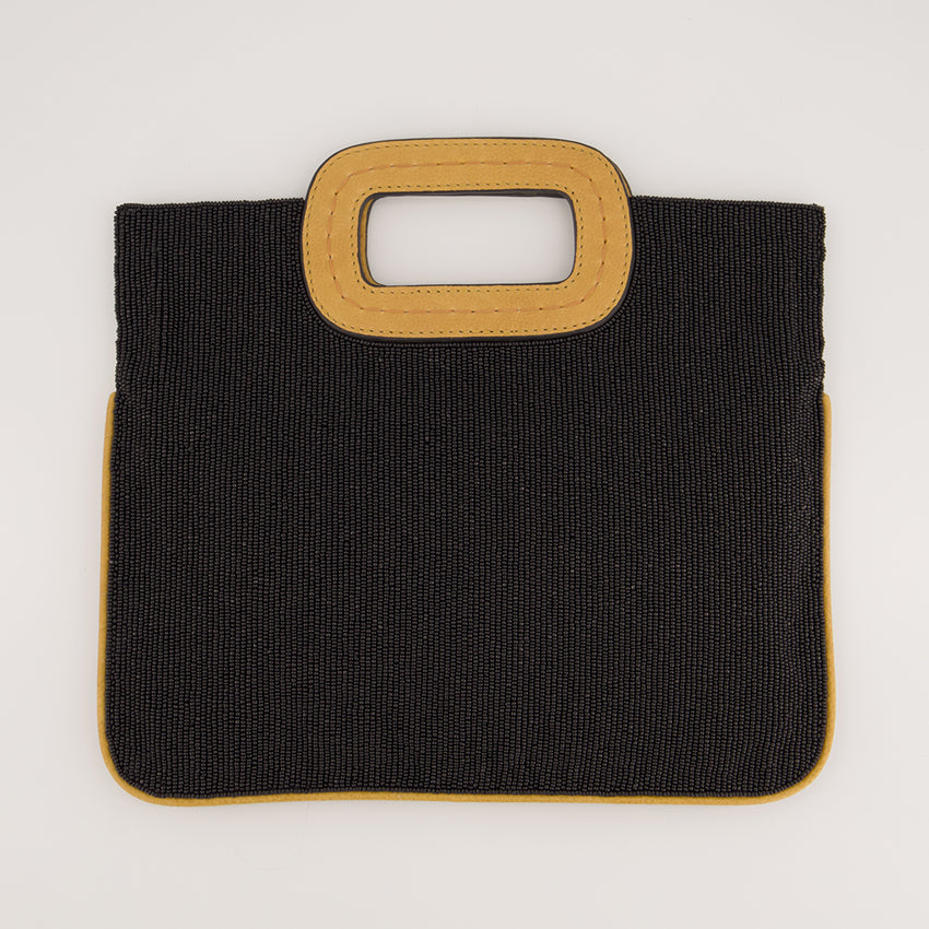 A back view of the Nancybird Floratone Beaded Bag