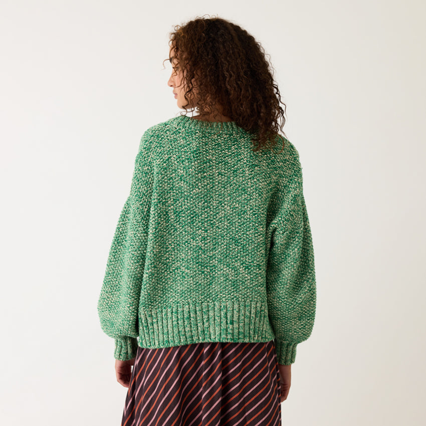 Gigi Cable Knit | Emerald Splice