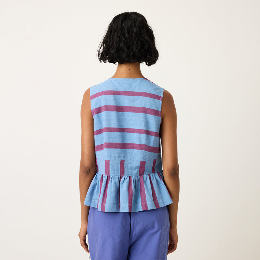 Simpson Top | Raspberry Stripe