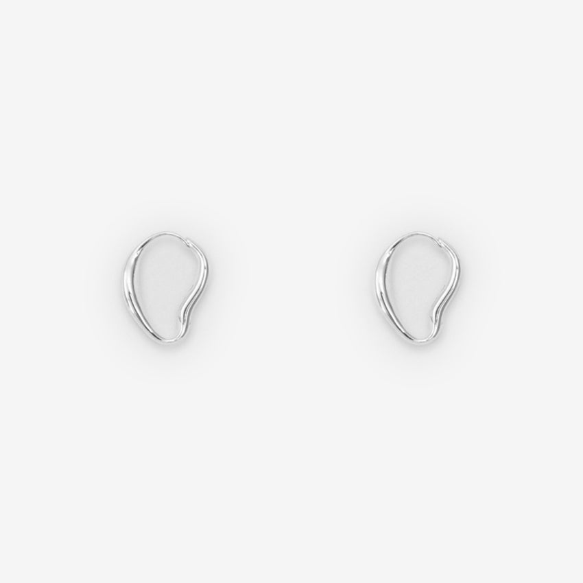 The Nina Gordon Version Hoops in Sterling Silver on a blank background