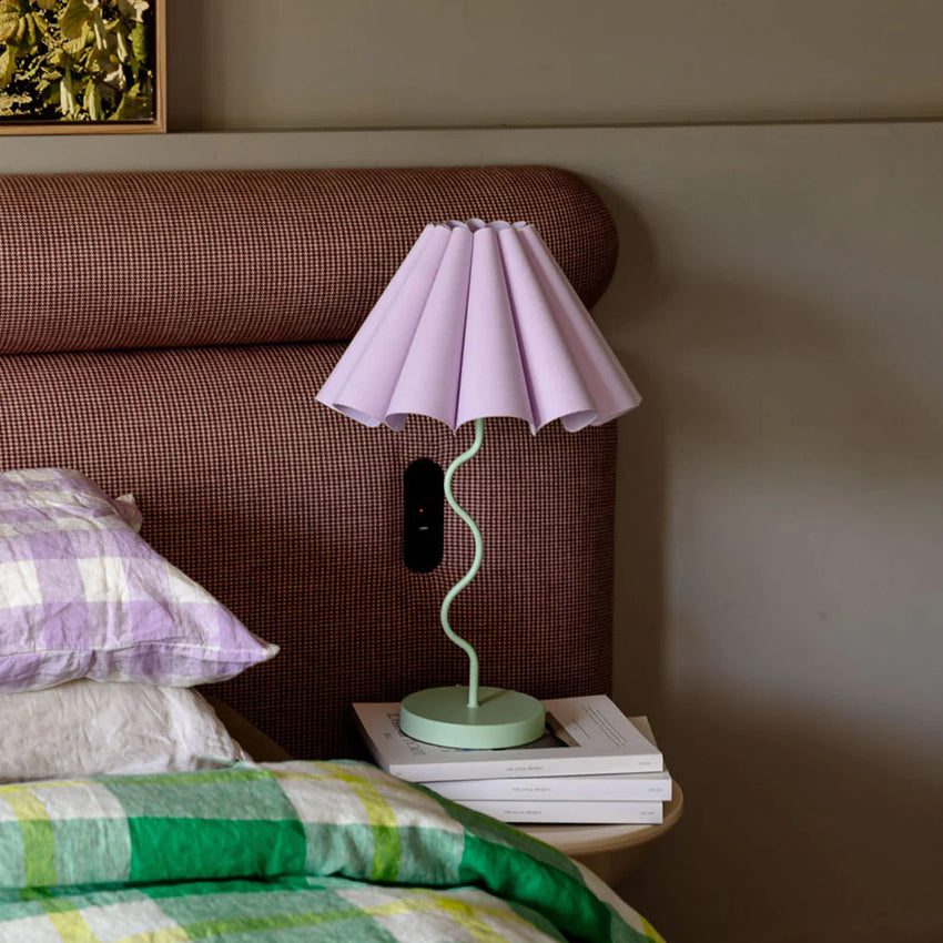 Cora Table Lamp | Lilac + Pastel Green