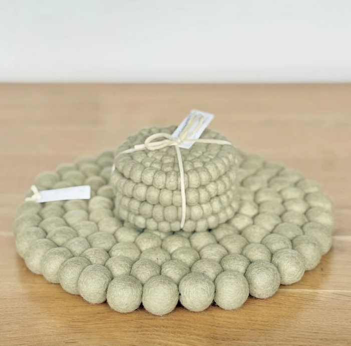 Felt Ball Coaster | Set of 4