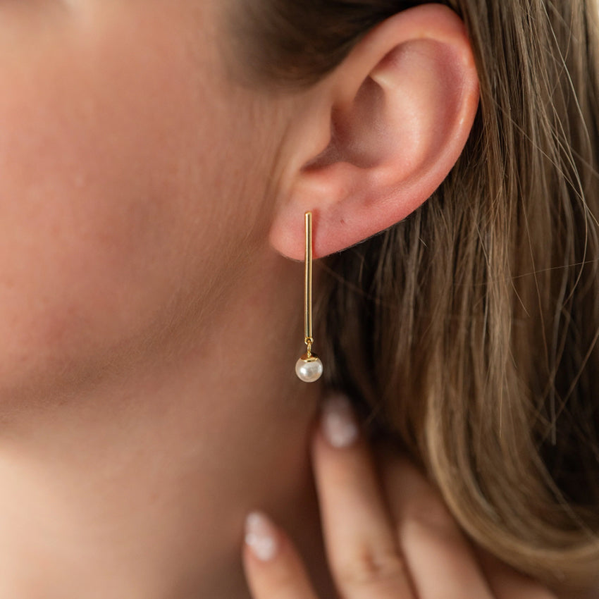 The Silver Linings Collective Jupiter Drops in Gold on a model