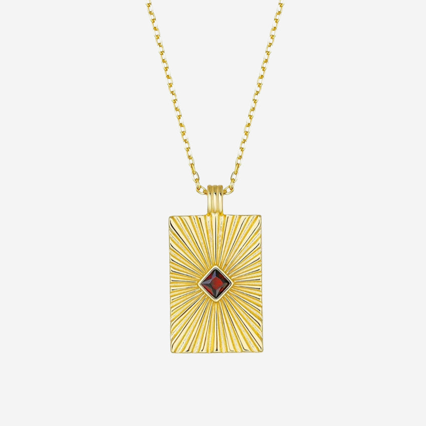 The Silver Linings Collective Verity Necklace in Gold on a blank background