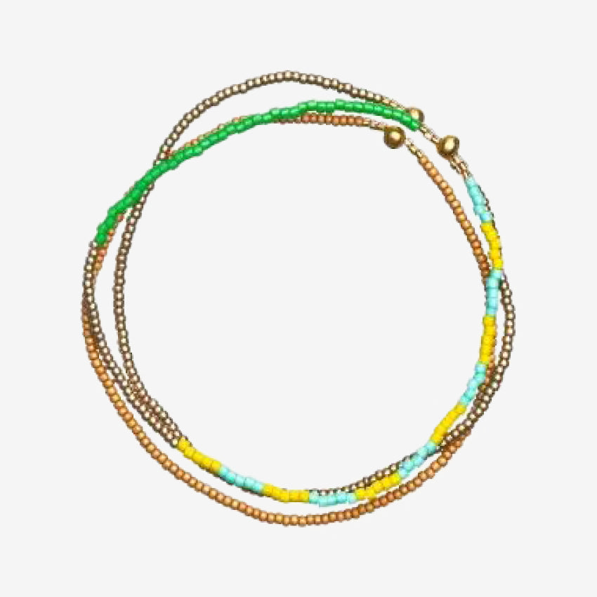 Stack of Three Bracelets | Aqua, Citron & Green