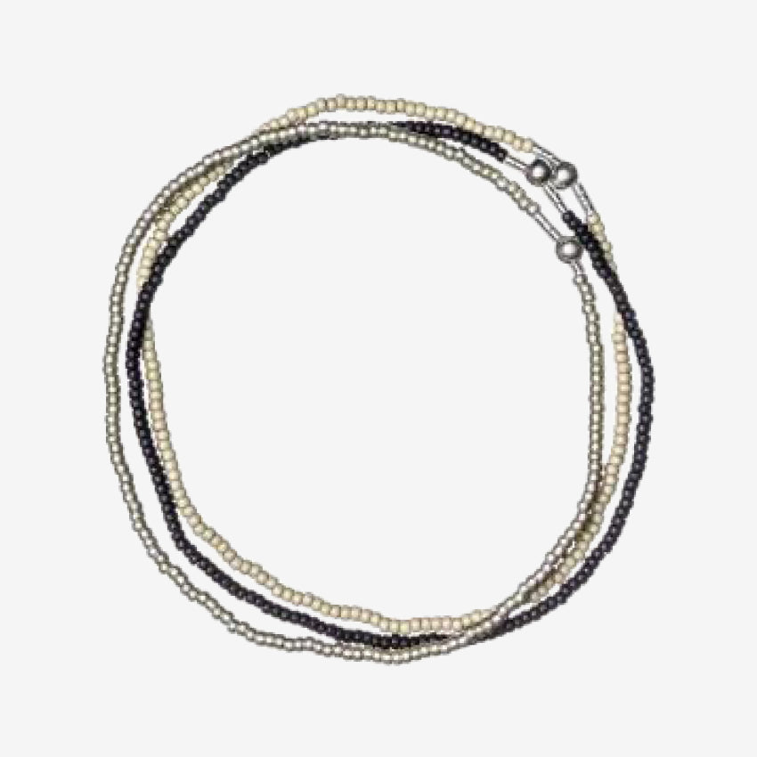 Stack of Three Bracelets | Black & Silver