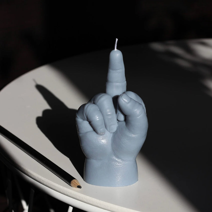 Baby Hand Candle | Fuck You | Grey