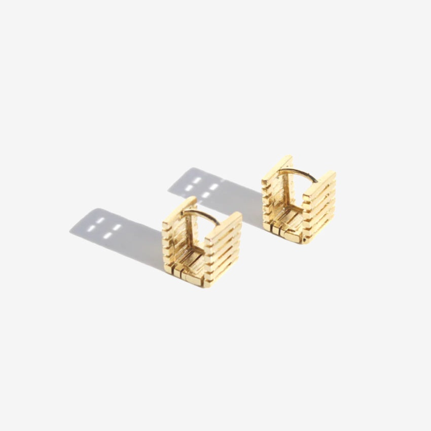 Box Huggie Earrings