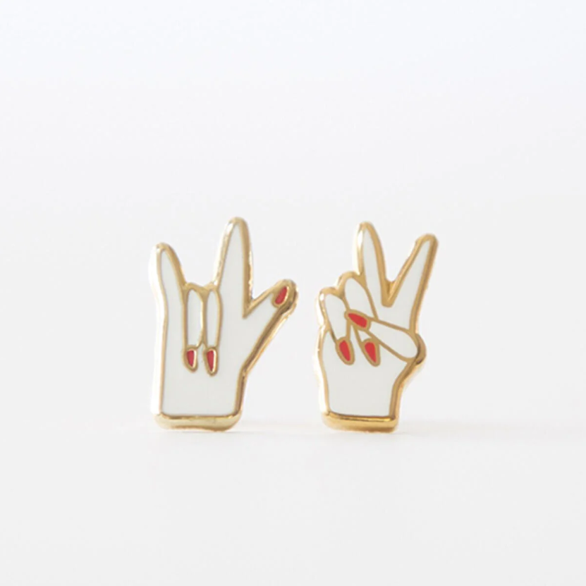 Peace Love Earrings