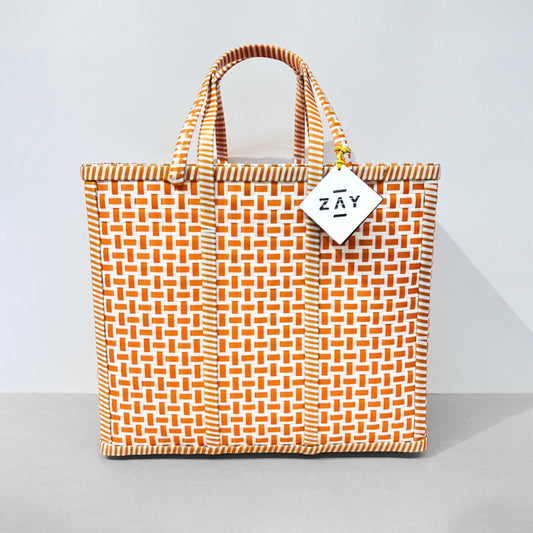 Juno Bag | Orange + White