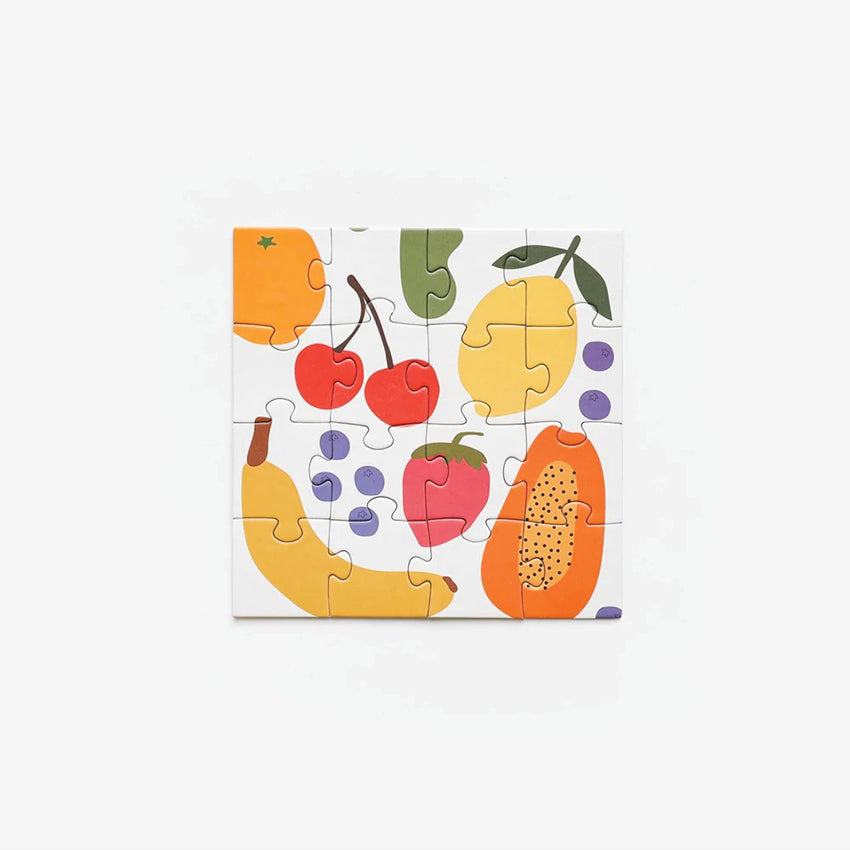 The Father Rabbit Hanging Gift Box in Fruit Salad puzzle put together on a blank background