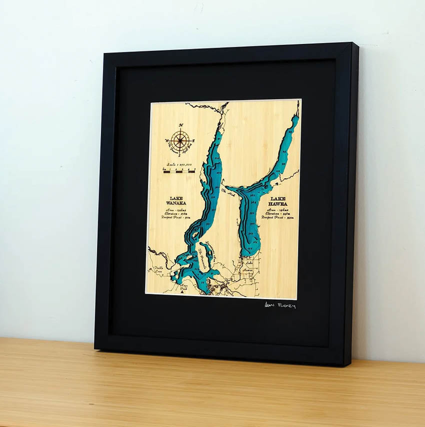 Art Map | Lake Wānaka & Lake Hawea 30 x 38