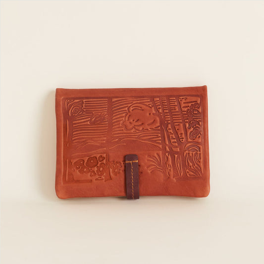 Nancybird Bedford Wallet in Cinnamon colour way on a neutral background
