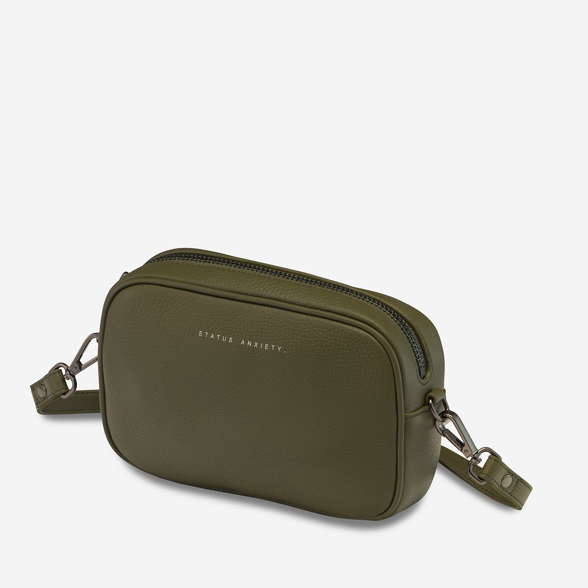 Status Anxiety Plunder Bag in Khaki Top Angle