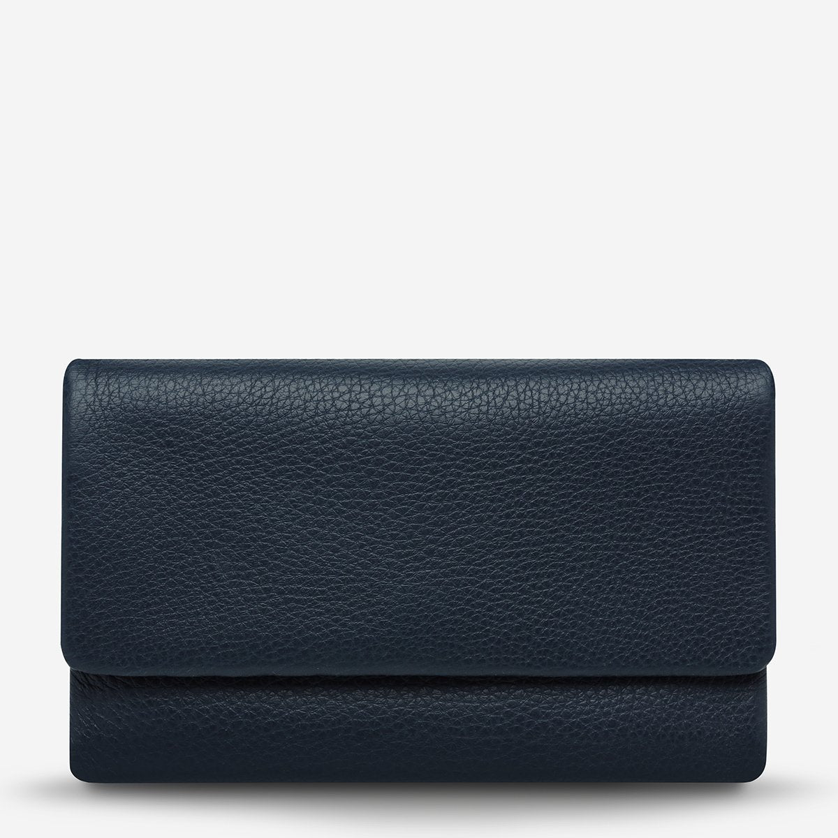 Status Anxiety Audrey Wallet in Navy Blue Pebble