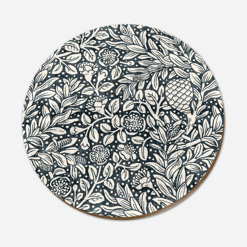 The Wolfkamp & Stone Kauri & Ramarama Placemat in Charcoal on a blank background