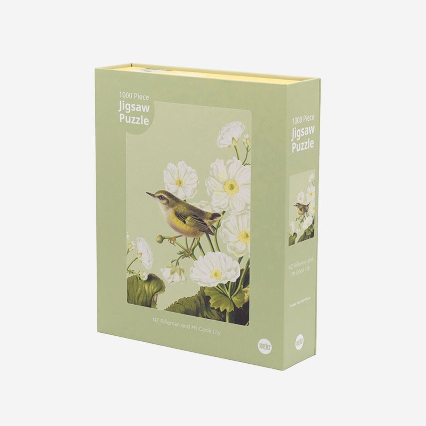 The 100 Percent NZ Rifleman Jigsaw Puzzle on a blank background