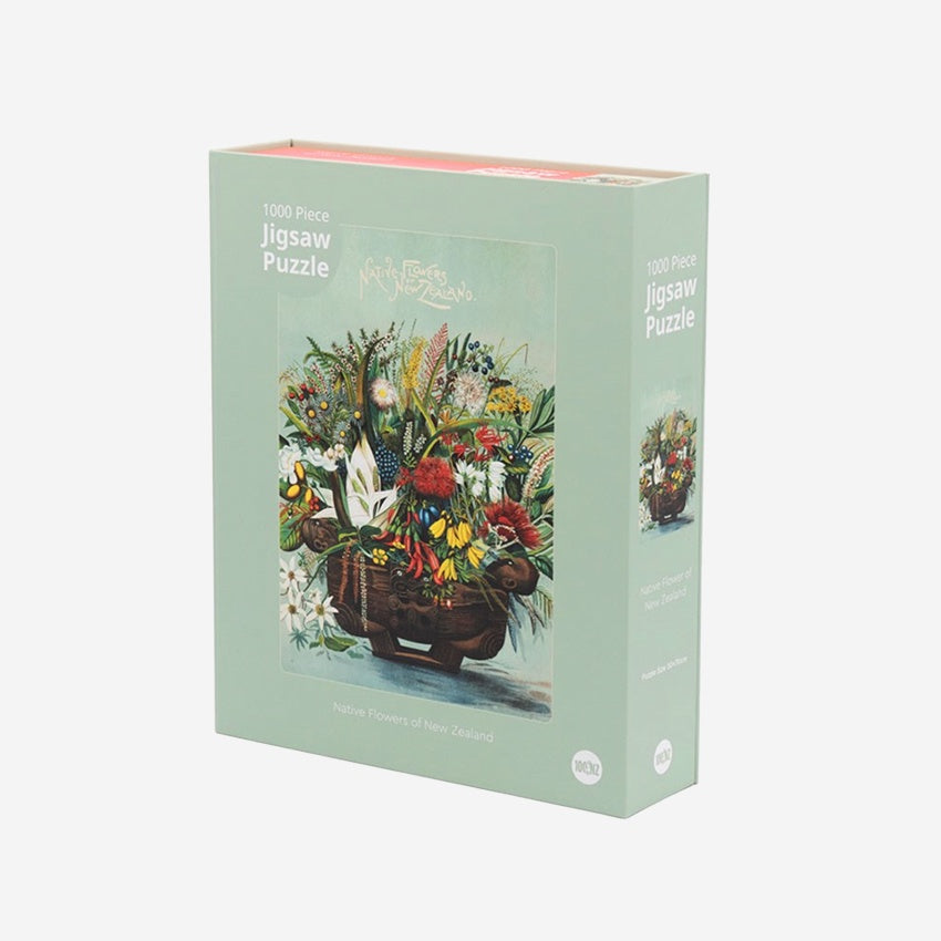 The 100 Percent NZ Native Flowers Jigsaw Puzzle on a blank background