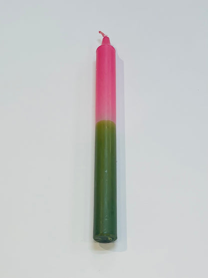 Half & Half Coloured Candle 24cm