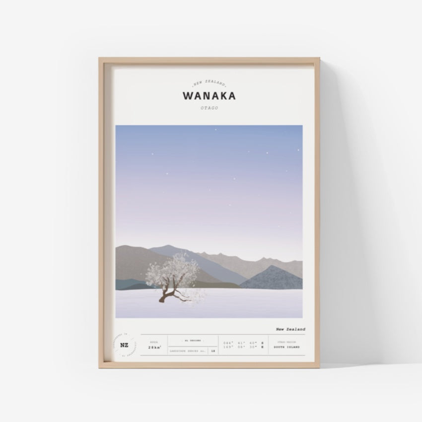 Landscape Wanaka Tree Art Print