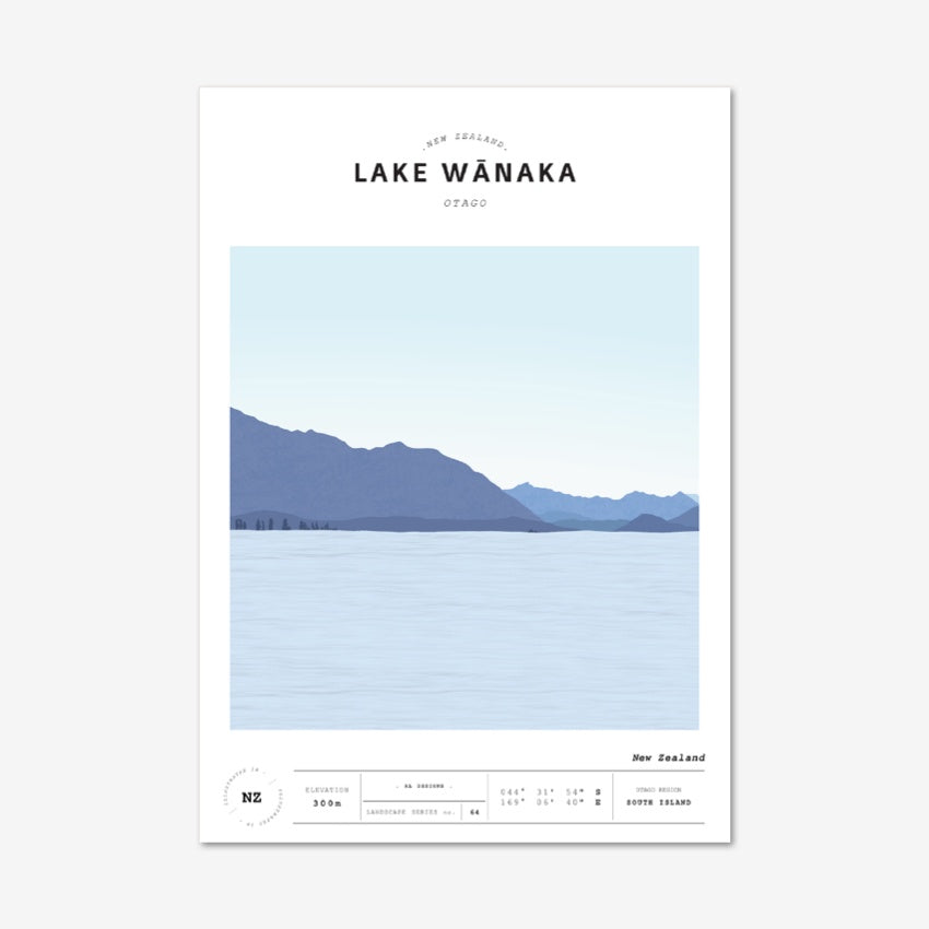 Landscape Lake Wanaka Art Print