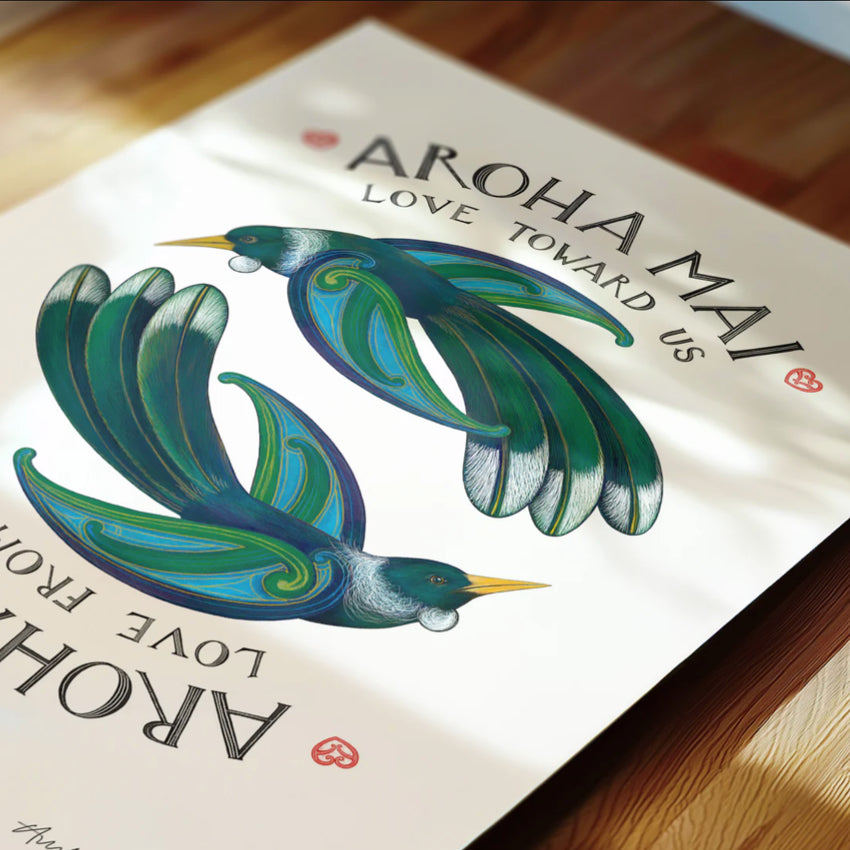 Atu Print Amber Smith Aroha Mai, Aroha Atu Print | Colour | Wonder Room