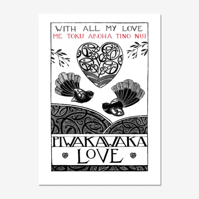 Me Toku Aroha | A4 | Open Edition Print