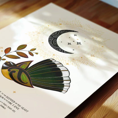 E Rere e te Manu | Vertical (colour) | Open Edition Print