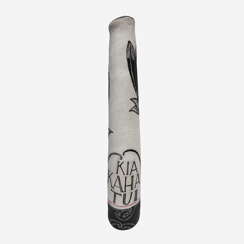 The Amber Smith Kia Kaha Tui Tall Vessel on a blank background