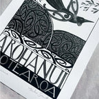 A close up of the Amber Smith Ko Au Te Whenua Art Print 