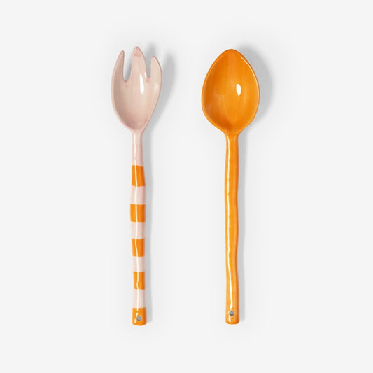 Salad Servers | Boavista Stripe