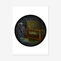 The Angela Croft Gone Fishing art print on a blank background