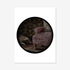 The Angela Croft Whiskers and Worms art print on a blank background